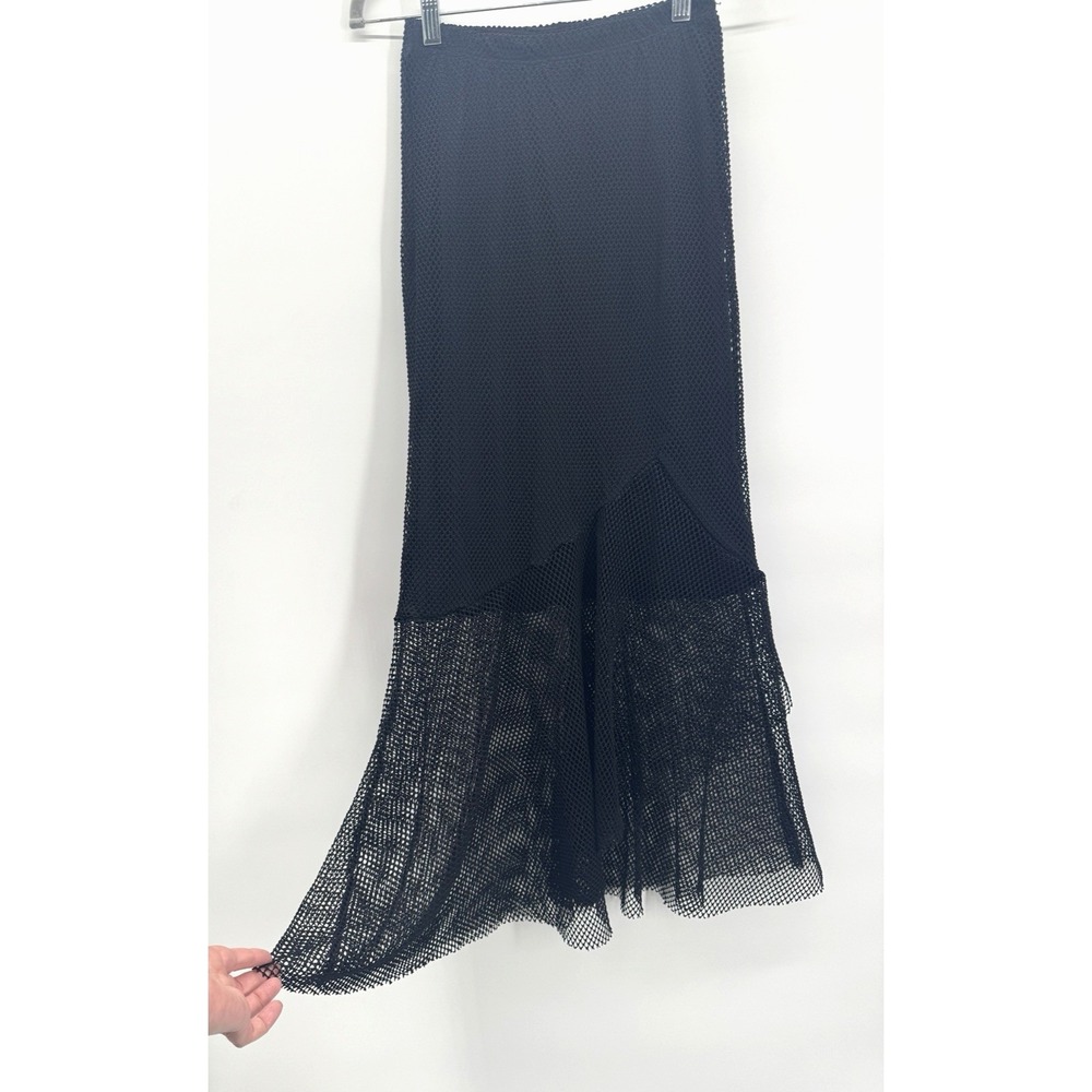 Whimsigoth Charlotte Russe Mermaid Skirt Fishnet Rave XS Asymmetrical Grunge Alt